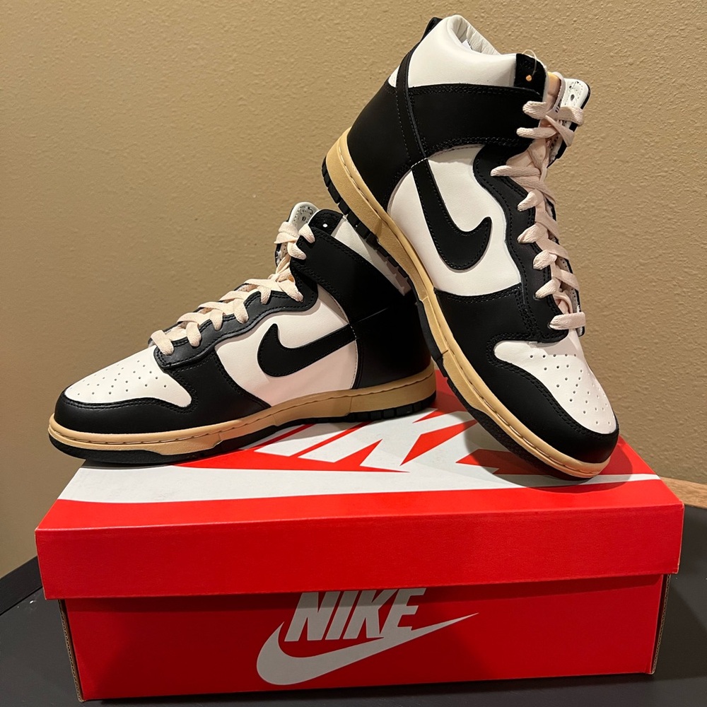 Nike Dunk High Retro "Vintage Black" Panda - Women’s Size 8.5